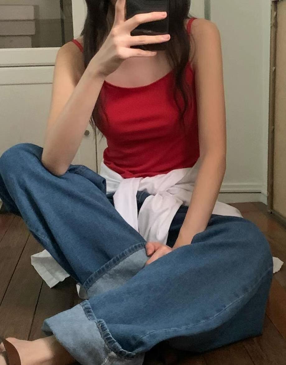 CYLINDER東大門㊣直郵女士新款休閑職業真品人氣25春夏吊帶背心CYLINDER吊帶/背心圖色4