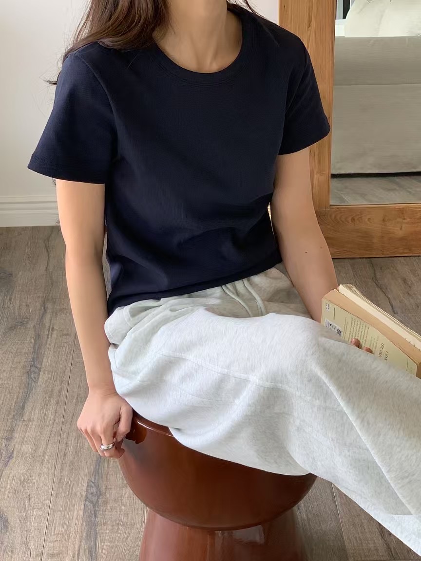 VINE韓國直郵㊣女裝新款時尚25春夏真品人氣推薦職業休閑T恤VINET恤圖色4