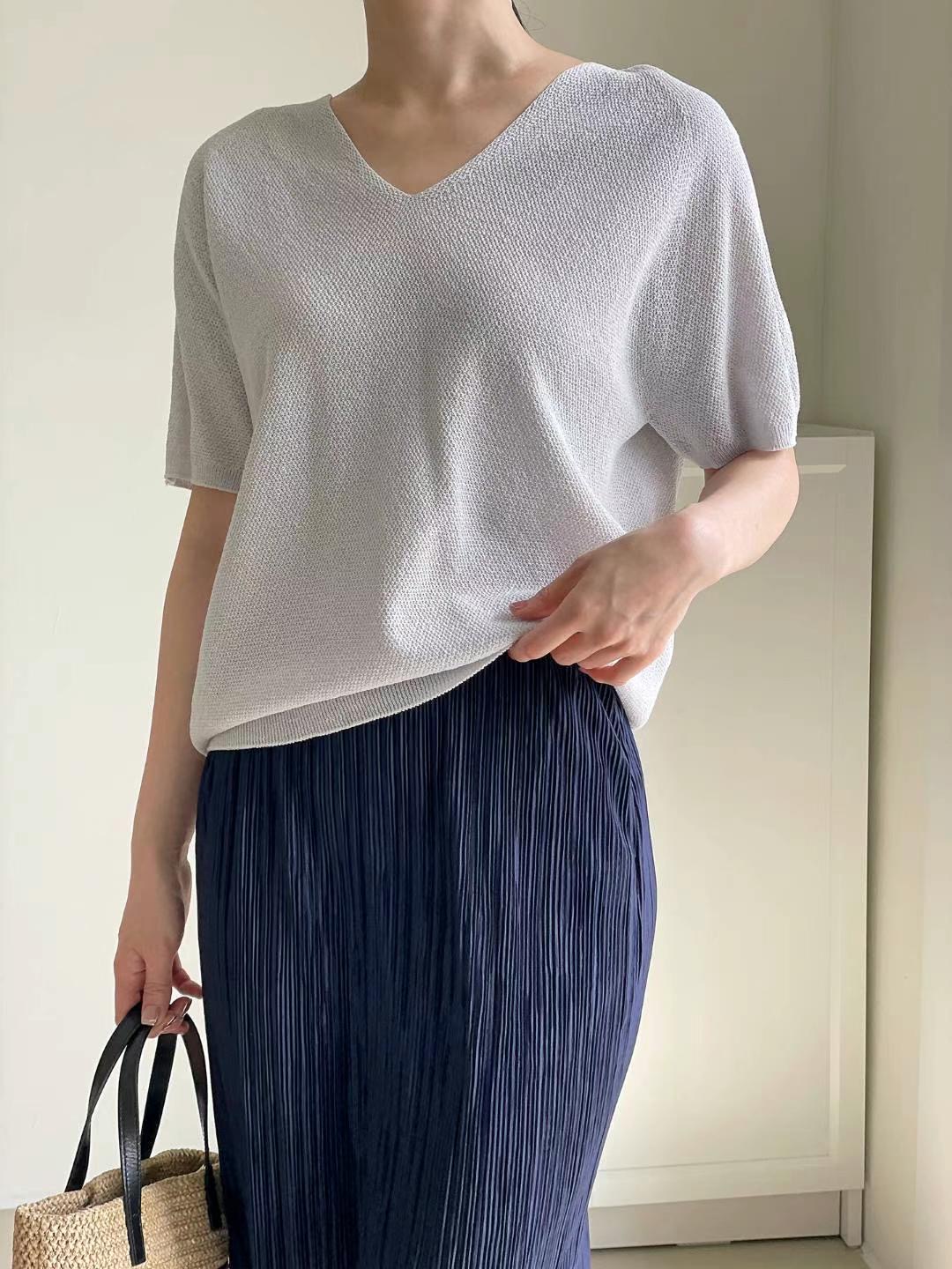 MUSTBE韓國直郵㊣女裝新款推薦人氣時尚熱賣休閑職業針織衫V領MUSTBE針織衫圖色2