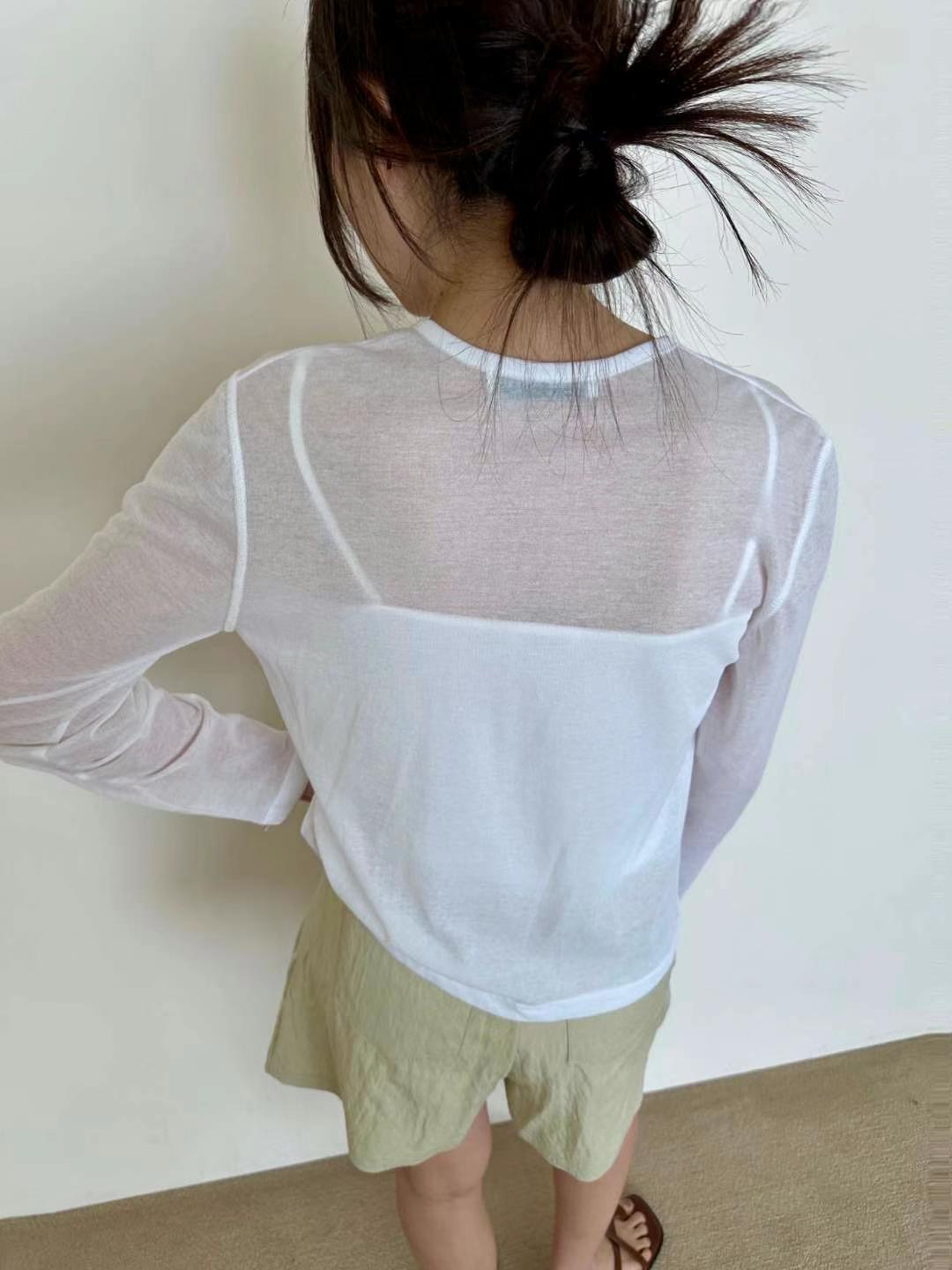 CYLINDER東大門㊣實拍女裝新品推薦25春夏人氣針織衫透視開衫CYLINDER針織衫