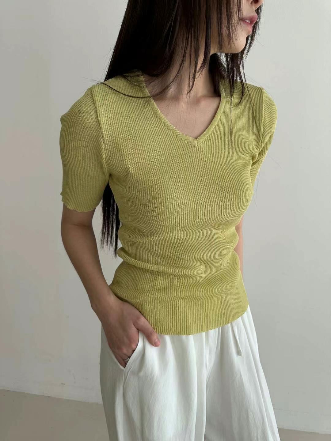 CYLINDER韓國代購㊣女裝新款時尚推薦職業休閑人氣針織衫V領CYLINDER針織衫