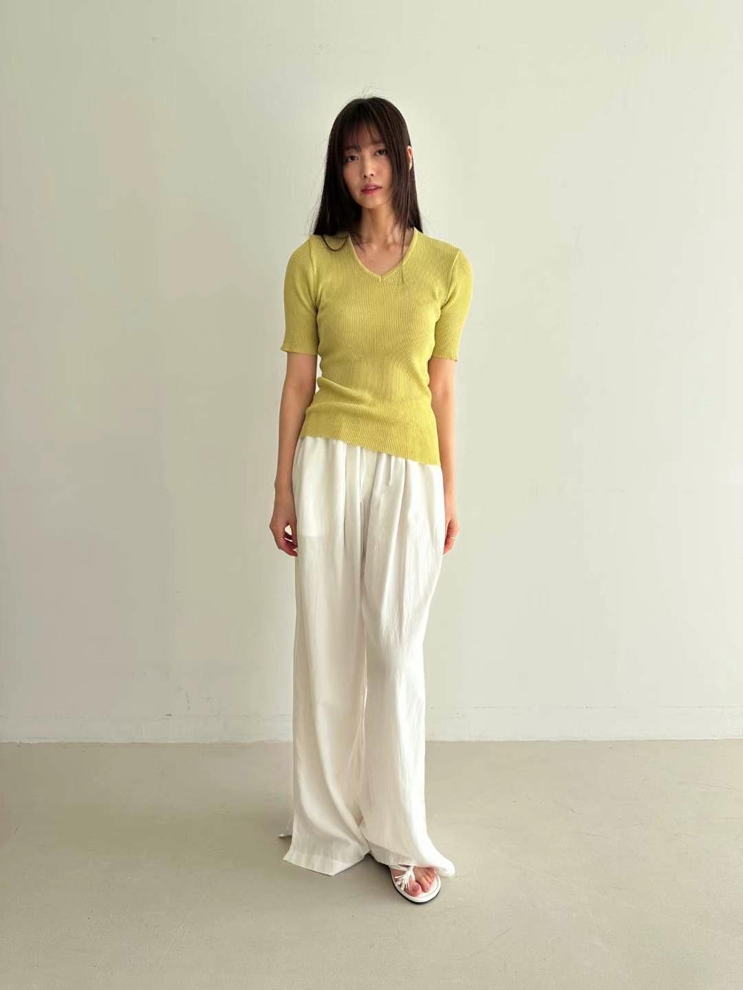 CYLINDER韓國代購㊣女裝新款時尚推薦職業休閑人氣針織衫V領CYLINDER針織衫