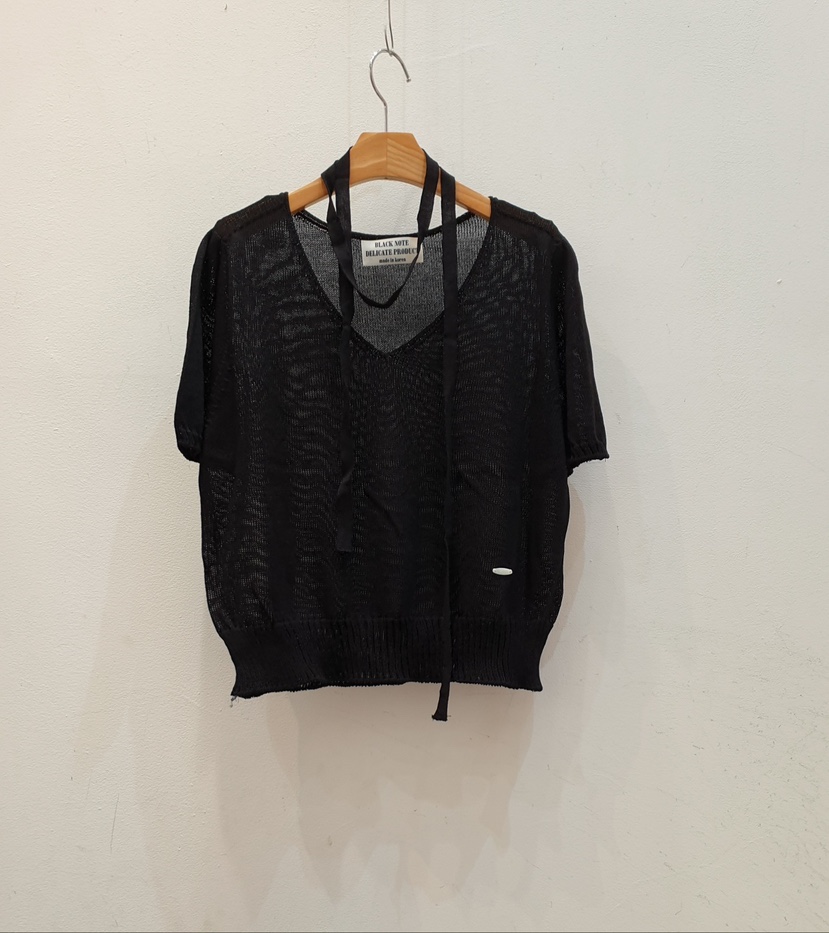 BLACK NOTE韓國直郵㊣女士新品推薦時尚真品職業針織衫含脖帶BLACK NOTE針織衫