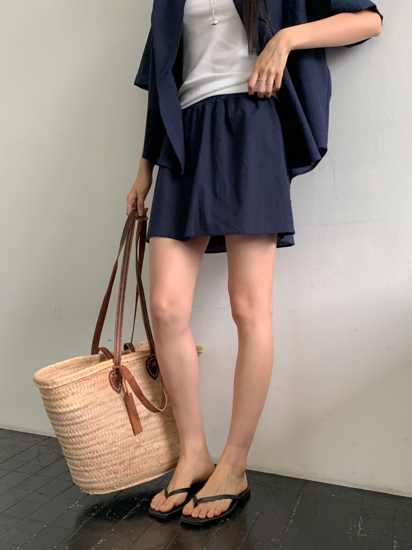 ROUGH東大門㊣直郵女士新款推薦人氣職業25春夏時尚裙褲亞麻ROUGH裙褲