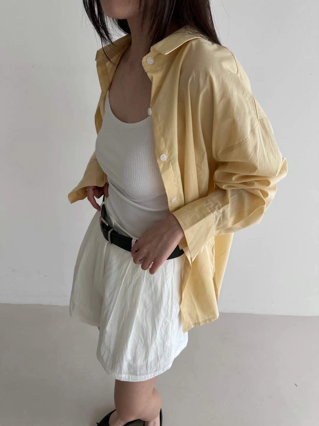CYLINDER韓國代購㊣女士新品時尚25春夏人氣熱賣襯衫蕾絲衫CYLINDER襯衫/蕾絲衫
