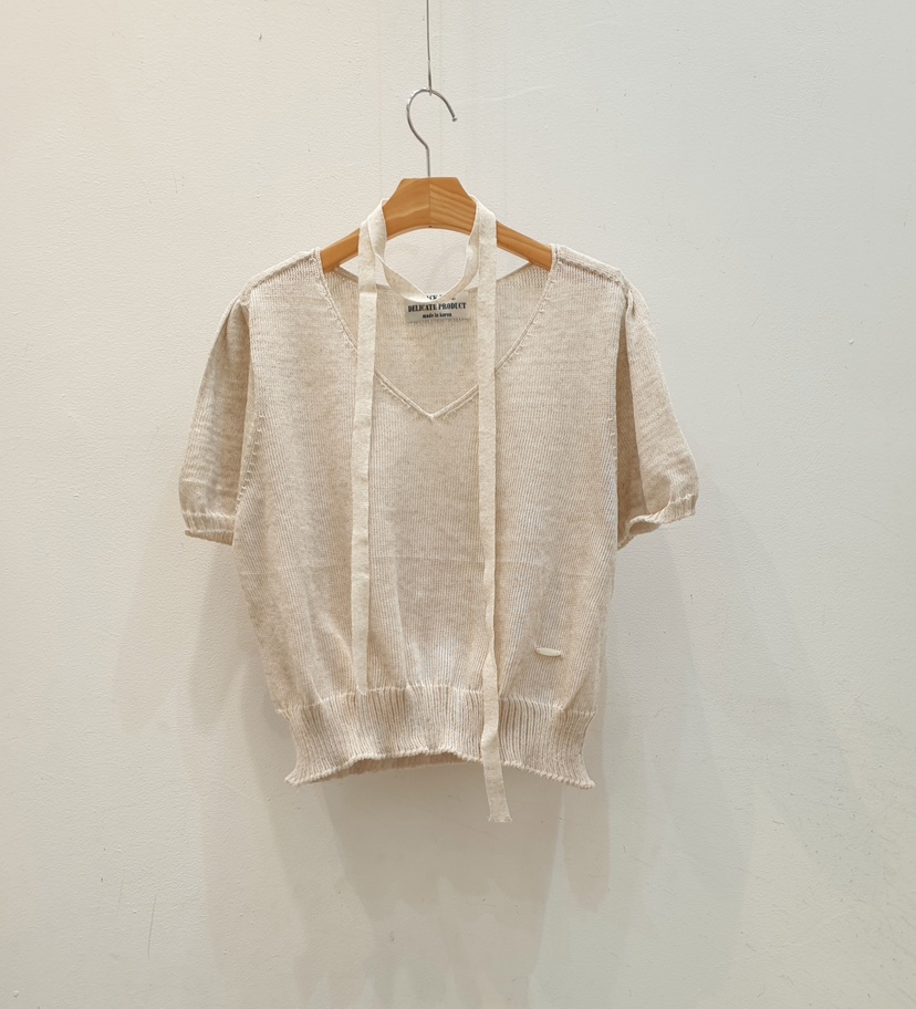 BLACK NOTE東大門㊣實拍女裝新品真品25春夏職業針織衫含脖帶BLACK NOTE針織衫