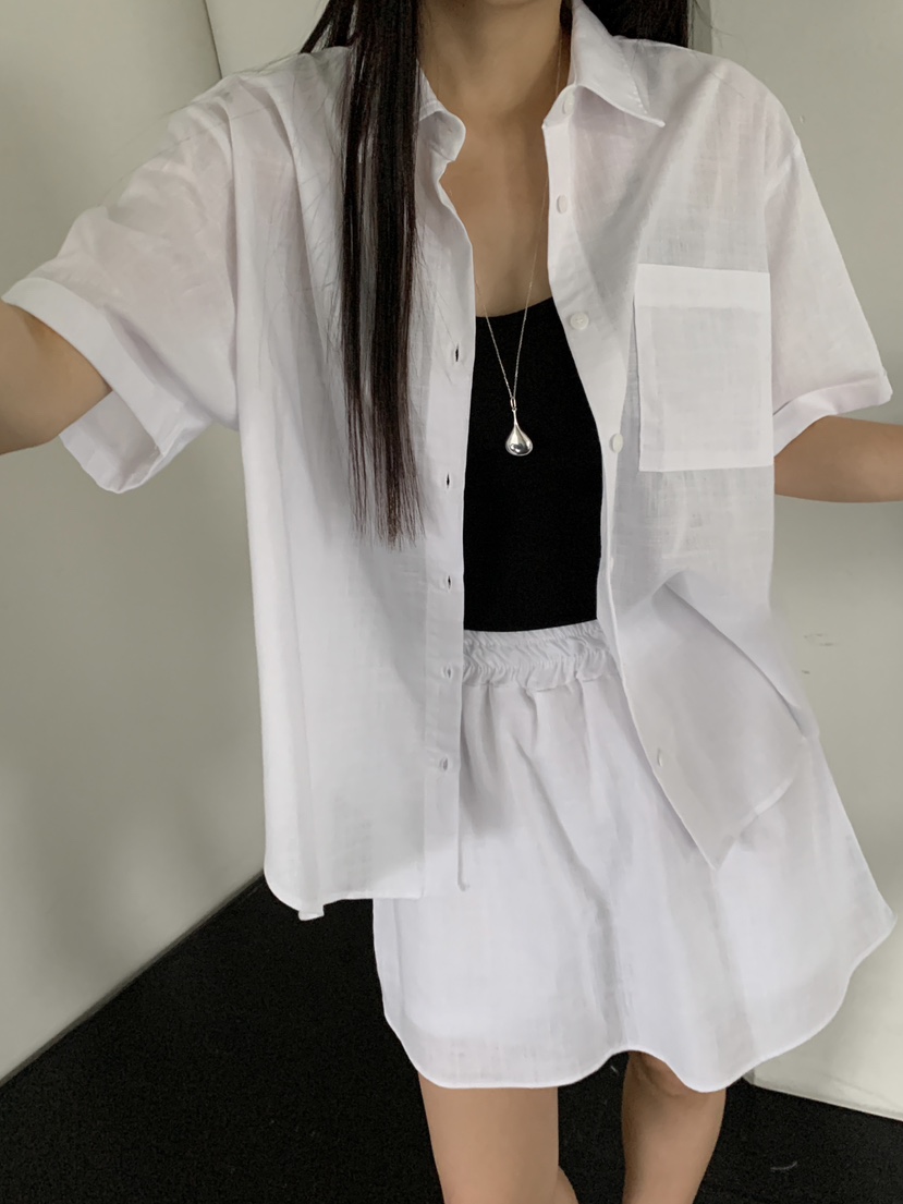 ROUGH東大門㊣代購女裝新款時尚熱賣休閑人氣襯衫蕾絲衫亞麻ROUGH襯衫/蕾絲衫