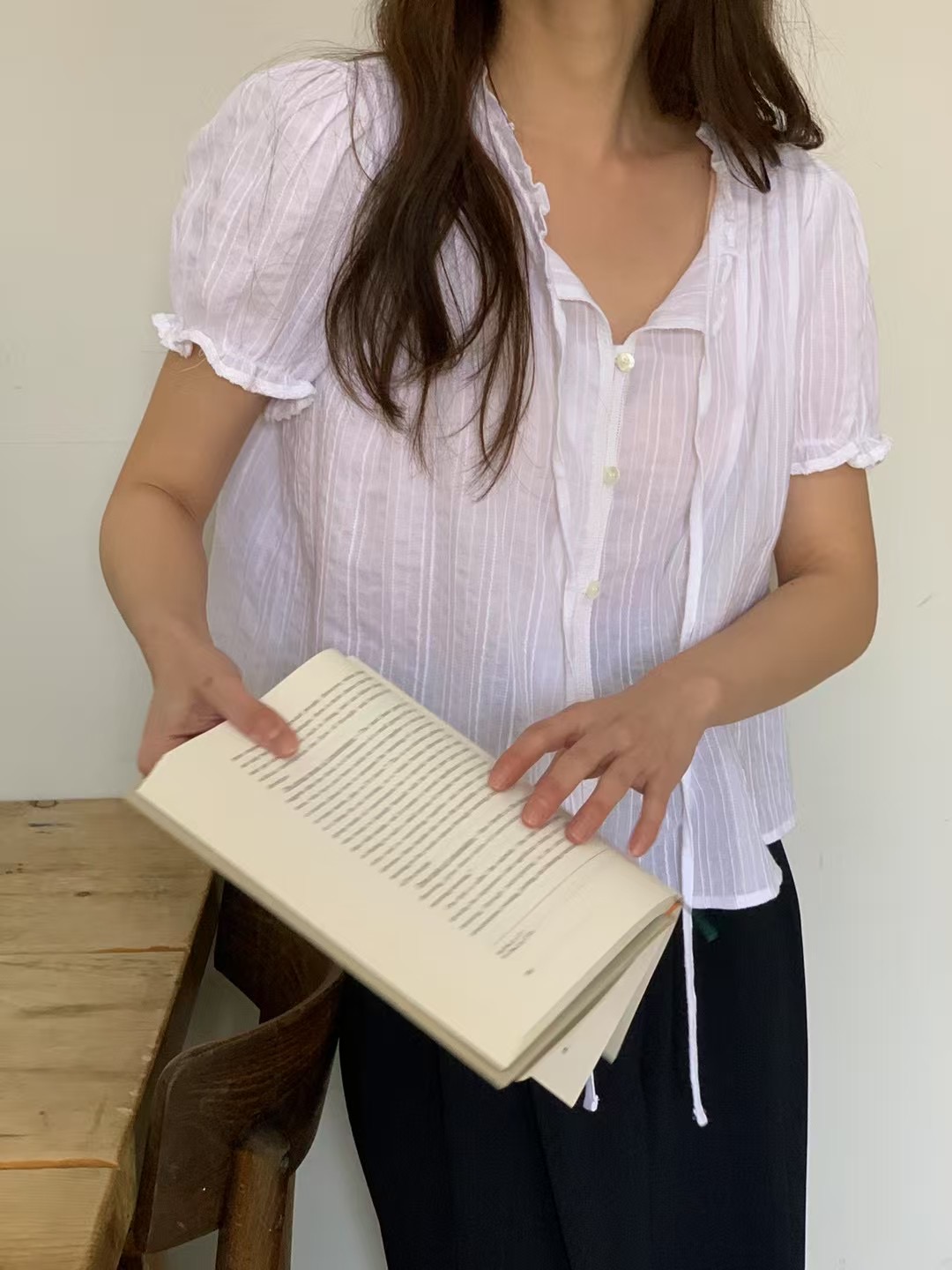 VINE韓國代購㊣女士新款熱賣推薦人氣真品休閑時尚襯衫蕾絲衫VINE襯衫/蕾絲衫
