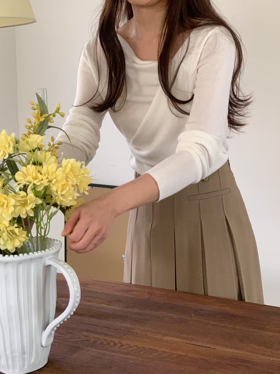 VINE東大門㊣實拍女裝新款25春夏人氣推薦時尚真品熱賣長袖T恤VINE長袖T恤