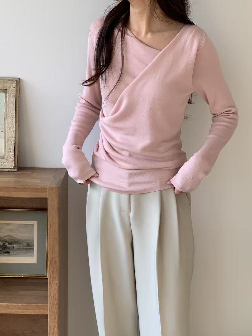 VINE東大門㊣實拍女裝新款25春夏人氣推薦時尚真品熱賣長袖T恤VINE長袖T恤圖色1
