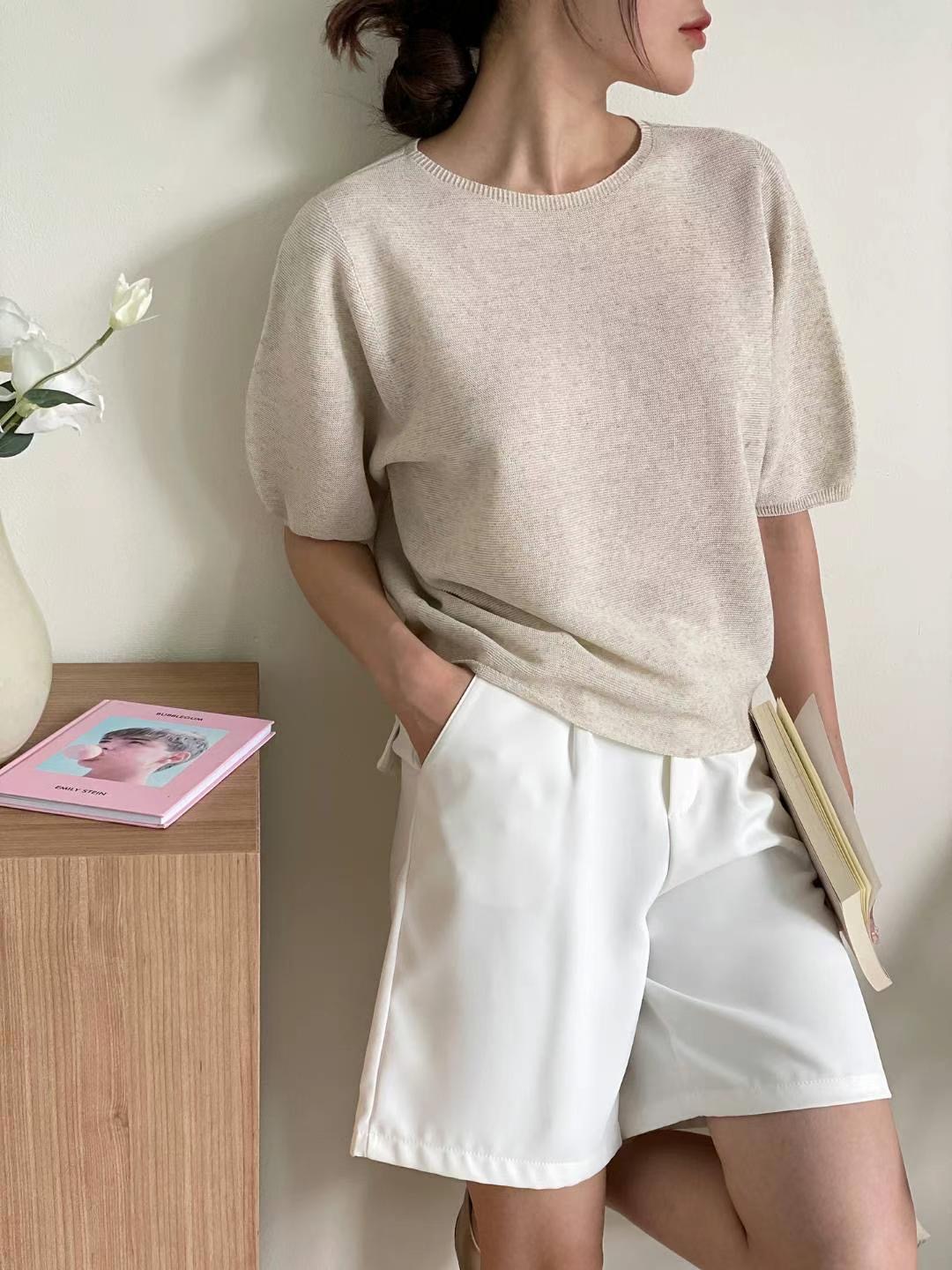 MUSTBE東大門㊣代購女裝新款真品25春夏職業推薦針織衫圓領MUSTBE針織衫