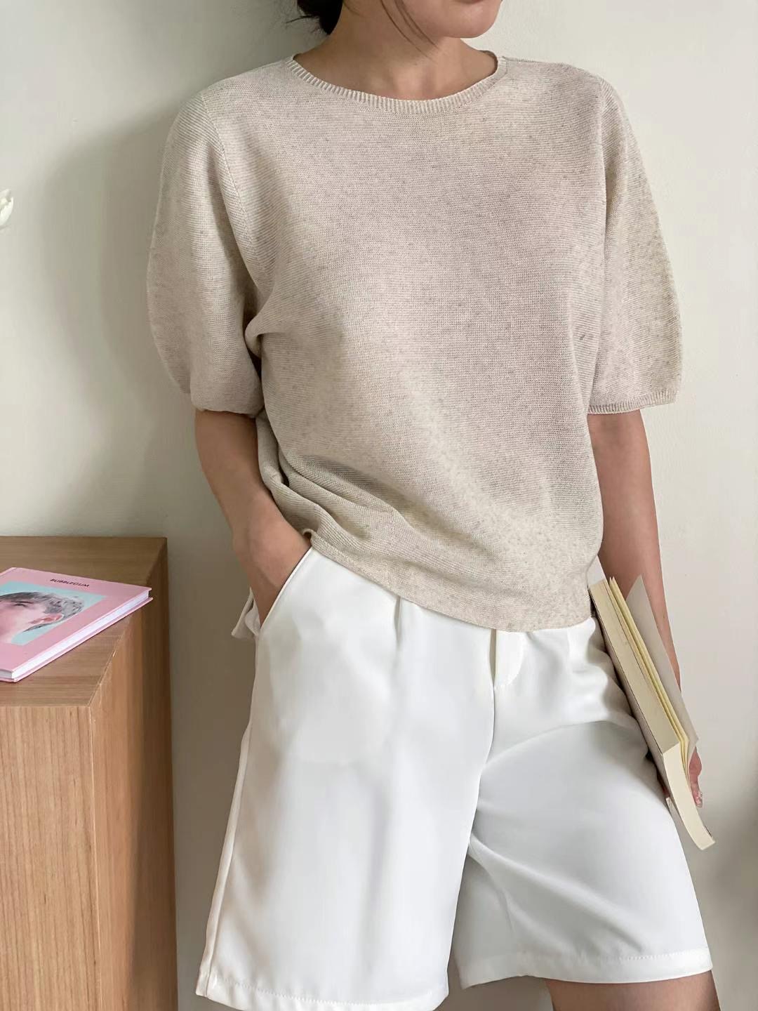 MUSTBE東大門㊣代購女裝新款真品25春夏職業推薦針織衫圓領MUSTBE針織衫