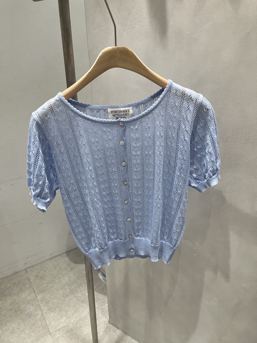 EVERCOMMERCE METICULOUSLY DESIGNED東大門㊣實拍女士新品職業針織衫花朵開衫EVERCOMMERCE METICULOUSLY DESIGNED針織衫圖色2