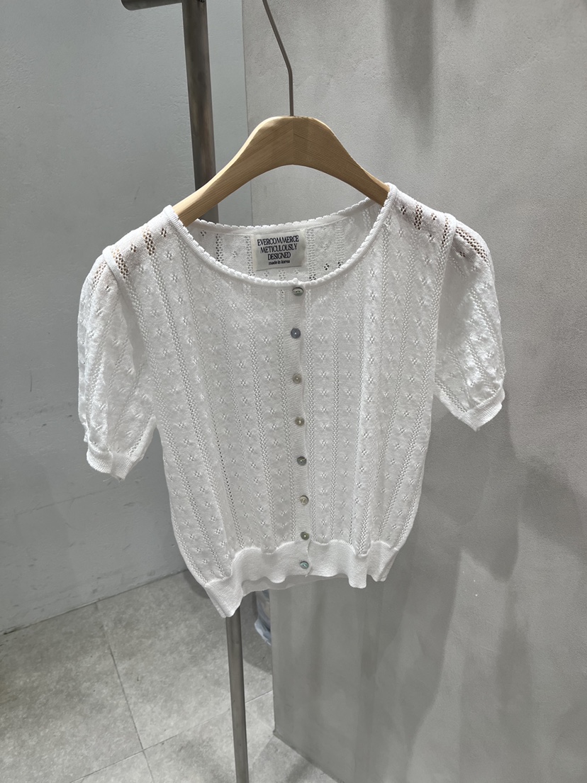 EVERCOMMERCE METICULOUSLY DESIGNED東大門㊣實拍女士新品職業針織衫花朵開衫EVERCOMMERCE METICULOUSLY DESIGNED針織衫圖色6