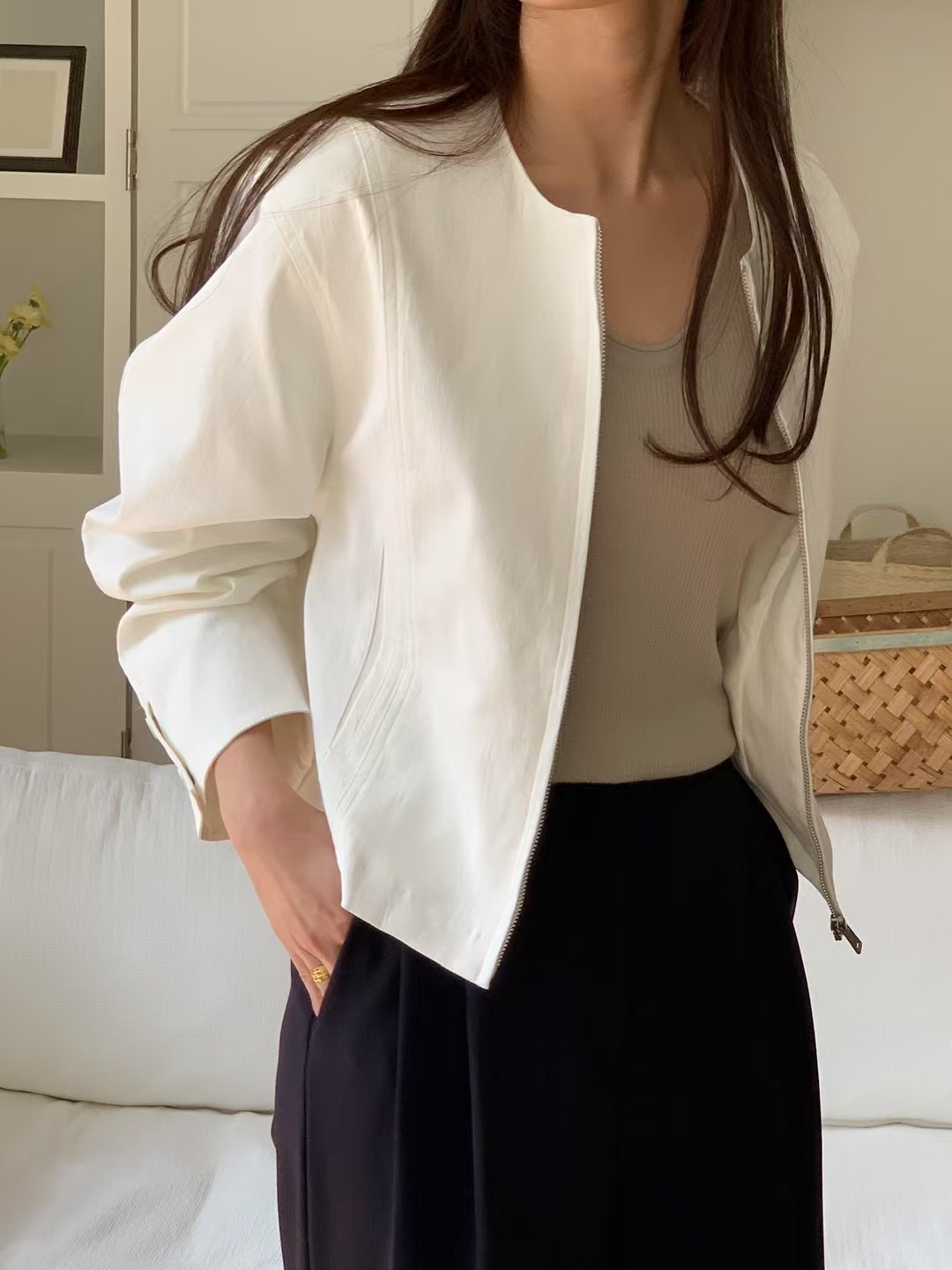 VINE韓國代購㊣女裝新款人氣時尚推薦休閑熱賣職業25春夏夾克VINE夾克圖色1
