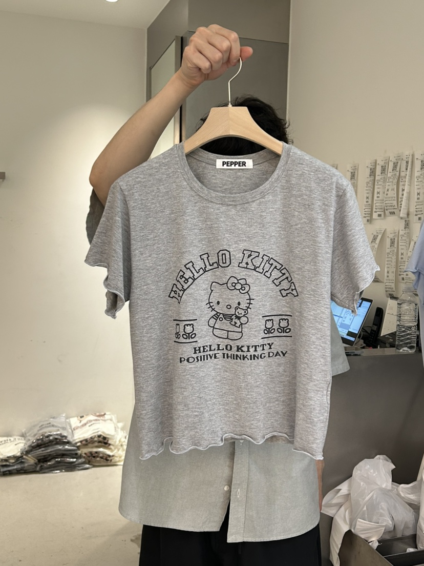 PEPPER-L東大門㊣直郵女裝新品熱賣休閑人氣真品推薦25春夏T恤PEPPERT恤圖色2
