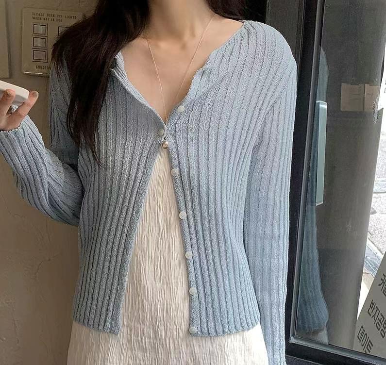 SMILE東大門㊣代購女士新款25春夏熱賣推薦休閑時尚針織衫開衫SMILE針織衫圖色3
