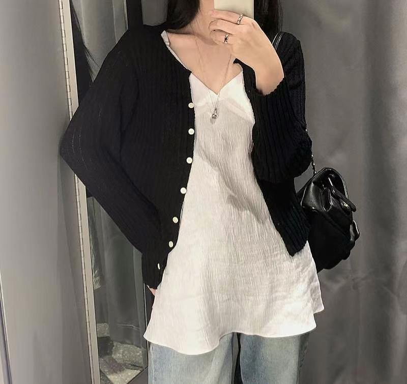 SMILE東大門㊣代購女士新款25春夏熱賣推薦休閑時尚針織衫開衫SMILE針織衫圖色4