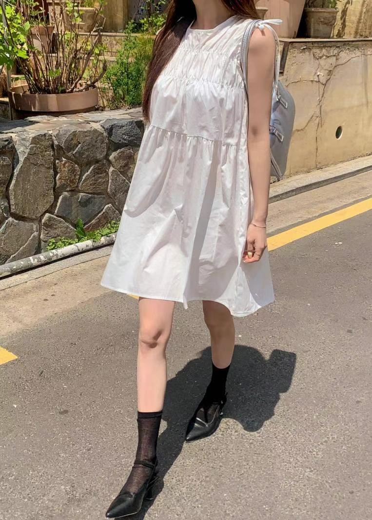 SMILE東大門㊣直郵女裝新款休閑真品熱賣25春夏推薦連衣裙褶皺SMILE連衣裙圖色1