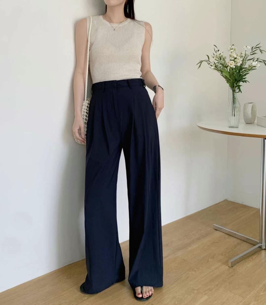 SMILE韓國代購㊣女士新品時尚真品25春夏推薦人氣吊帶背心亞麻SMILE吊帶/背心