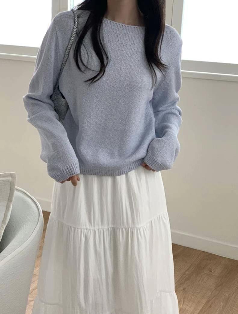 SMILE韓國直郵㊣女士新款真品25春夏時尚推薦熱賣休閑針織衫SMILE針織衫圖色3