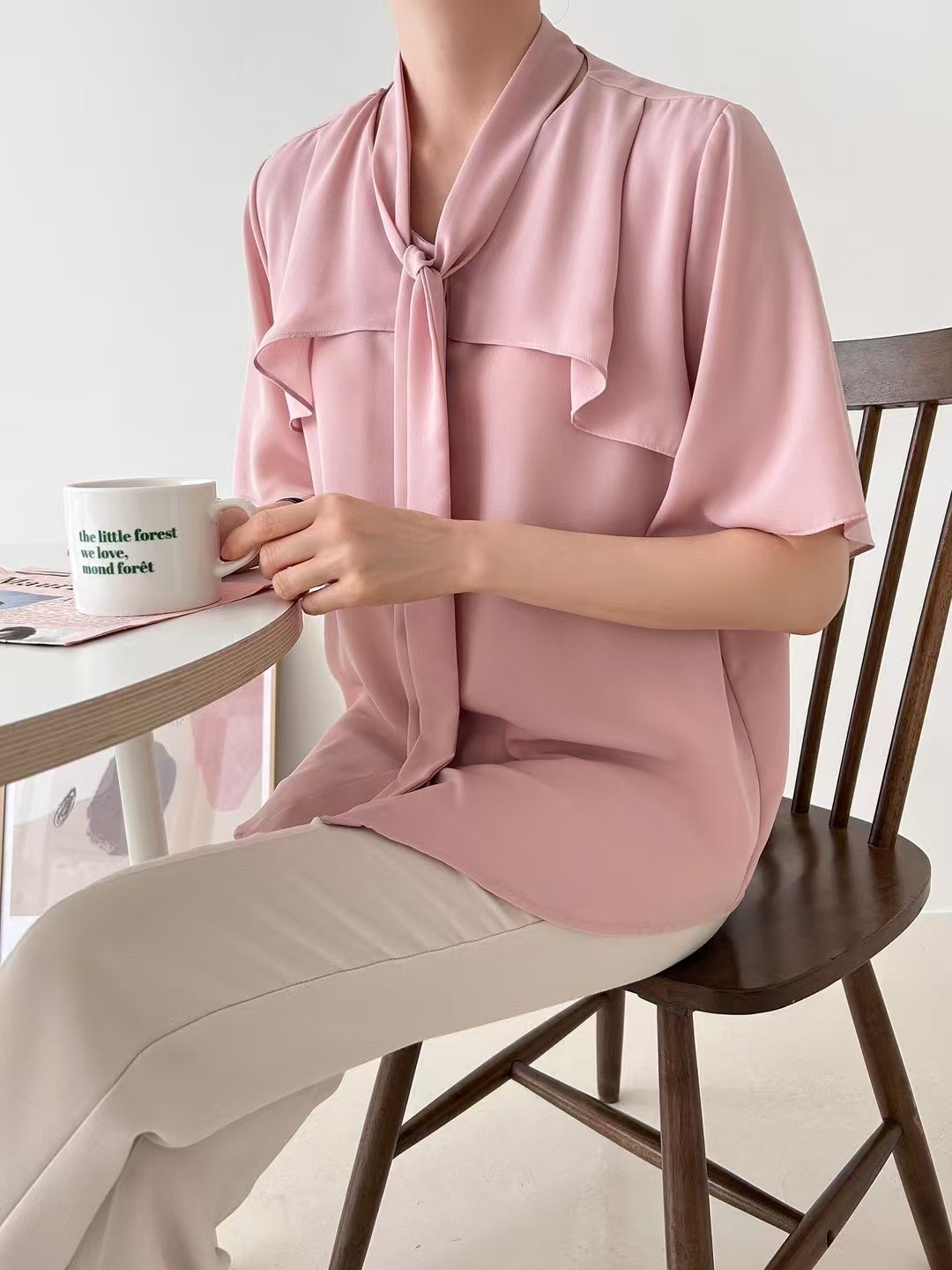 DAILY PROJECT-데일리프로젝트-T東大門㊣直郵女士新品真品襯衫蕾絲衫含脖帶DAILY PROJECT襯衫/蕾絲衫