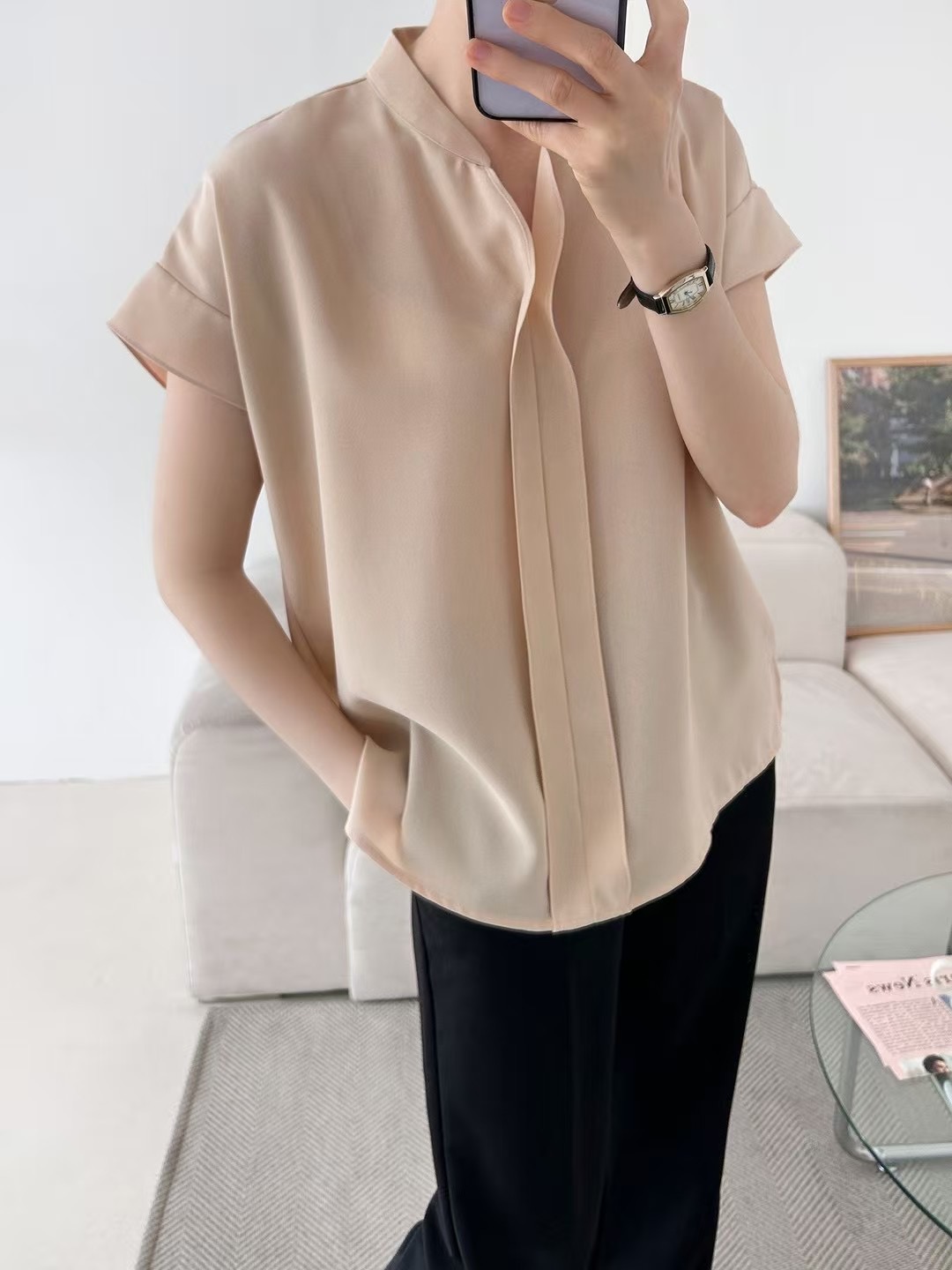 DAILY PROJECT-데일리프로젝트-T東大門㊣實拍女士新款時尚襯衫蕾絲衫DAILY PROJECT襯衫/蕾絲衫圖色2