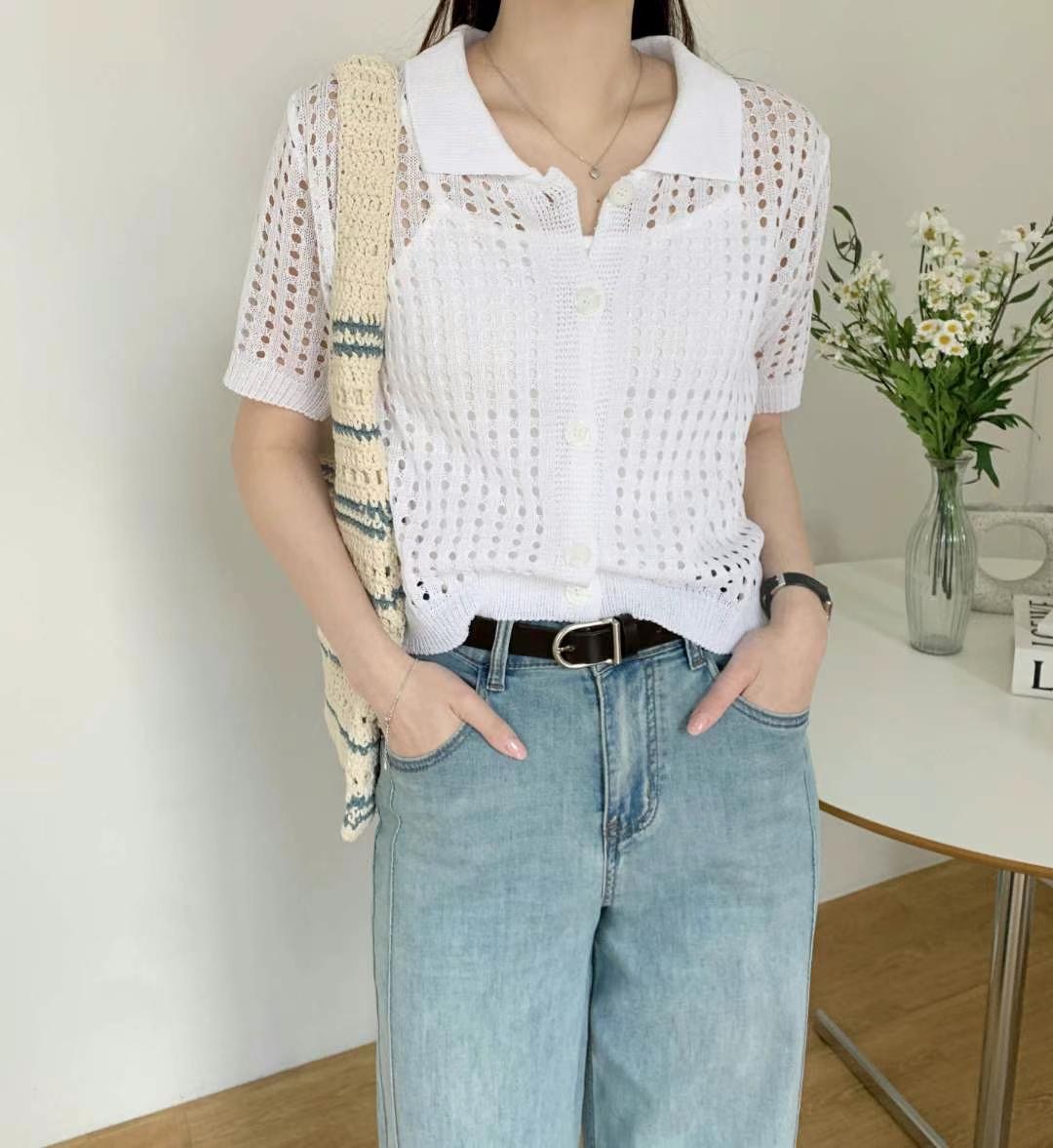 SMILE東大門㊣實拍女裝新款職業時尚人氣推薦休閑25春夏針織衫SMILE針織衫