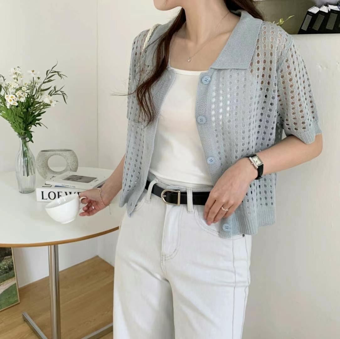 SMILE東大門㊣實拍女裝新款職業時尚人氣推薦休閑25春夏針織衫SMILE針織衫