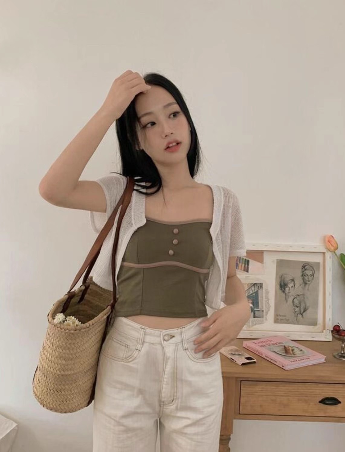 MIMISHOUS-미미네집-T東大門㊣代購女士新款25春夏吊帶背心MIMISHOUS吊帶/背心