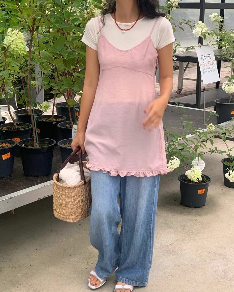 BUNNYFLOWER2東大門㊣代購女裝新款時尚休閑推薦連衣裙透視BUNNYFLOWER2連衣裙圖色3
