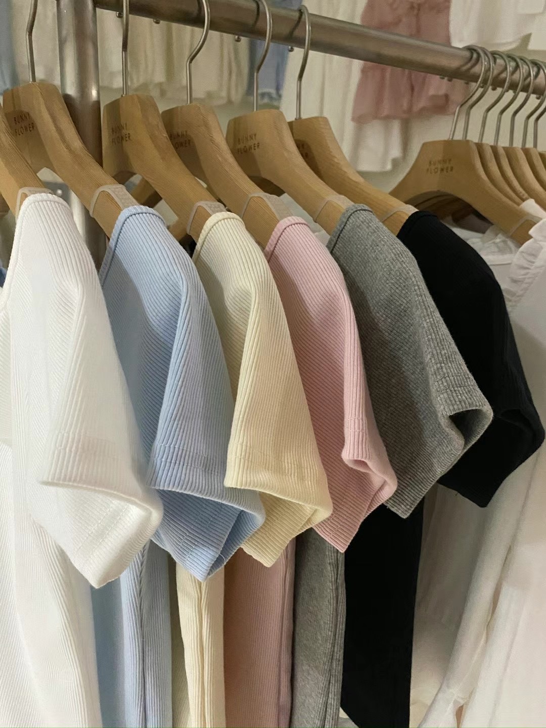 BUNNYFLOWER2東大門㊣實拍女士新品人氣職業25春夏真品休閑T恤BUNNYFLOWER2T恤