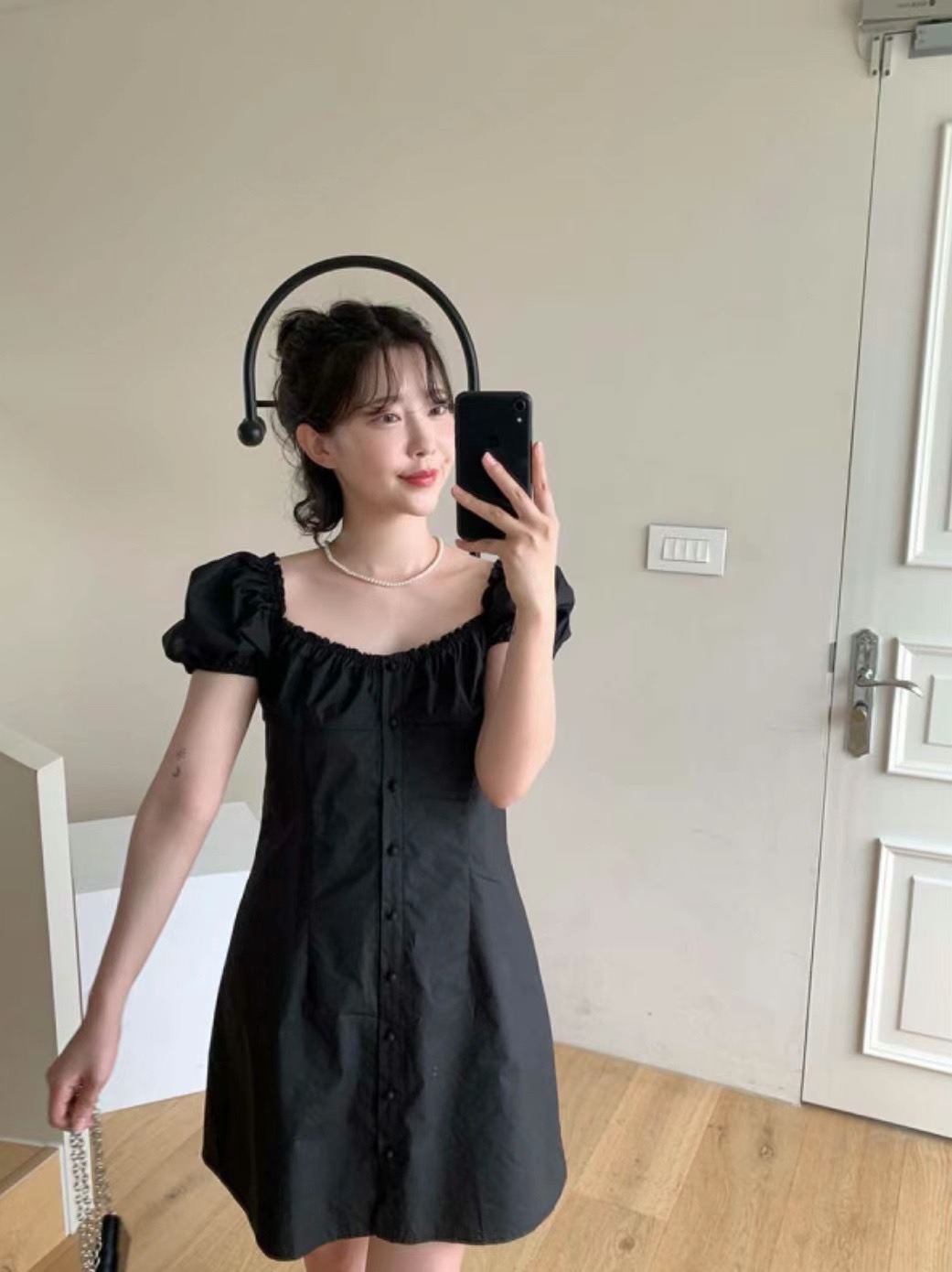 BUNNYFLOWER2韓國代購㊣女士新品真品25春夏職業休閑連衣裙BUNNYFLOWER2連衣裙