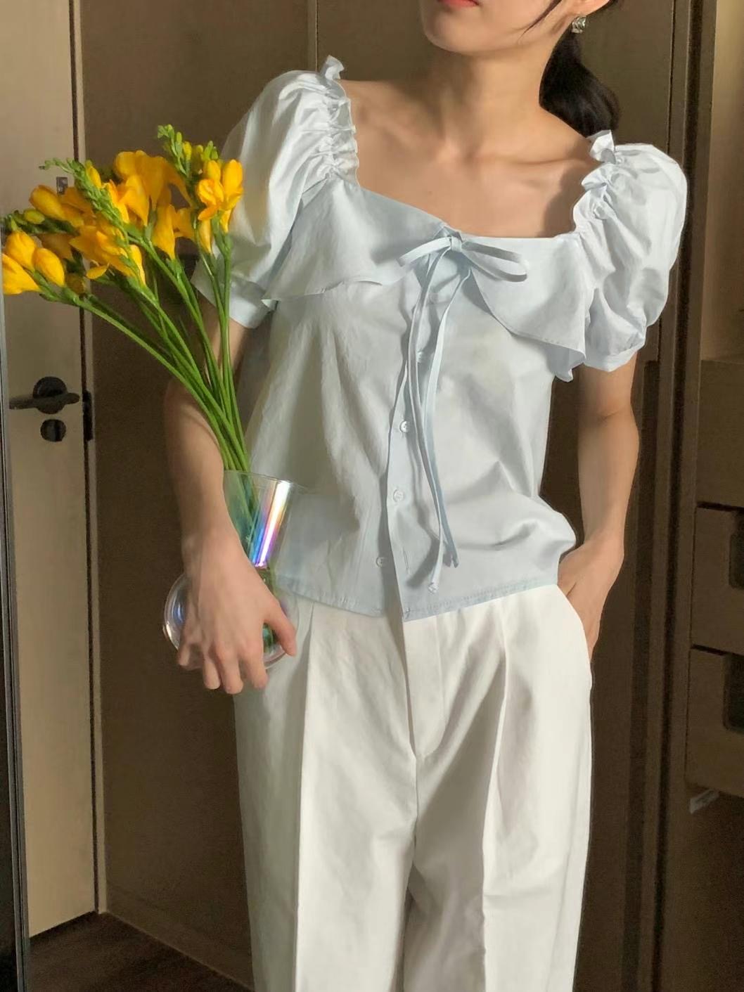 FLUTTER東大門㊣實拍女士新款休閑人氣推薦真品熱賣襯衫蕾絲衫FLUTTER/INOUF襯衫/蕾絲衫