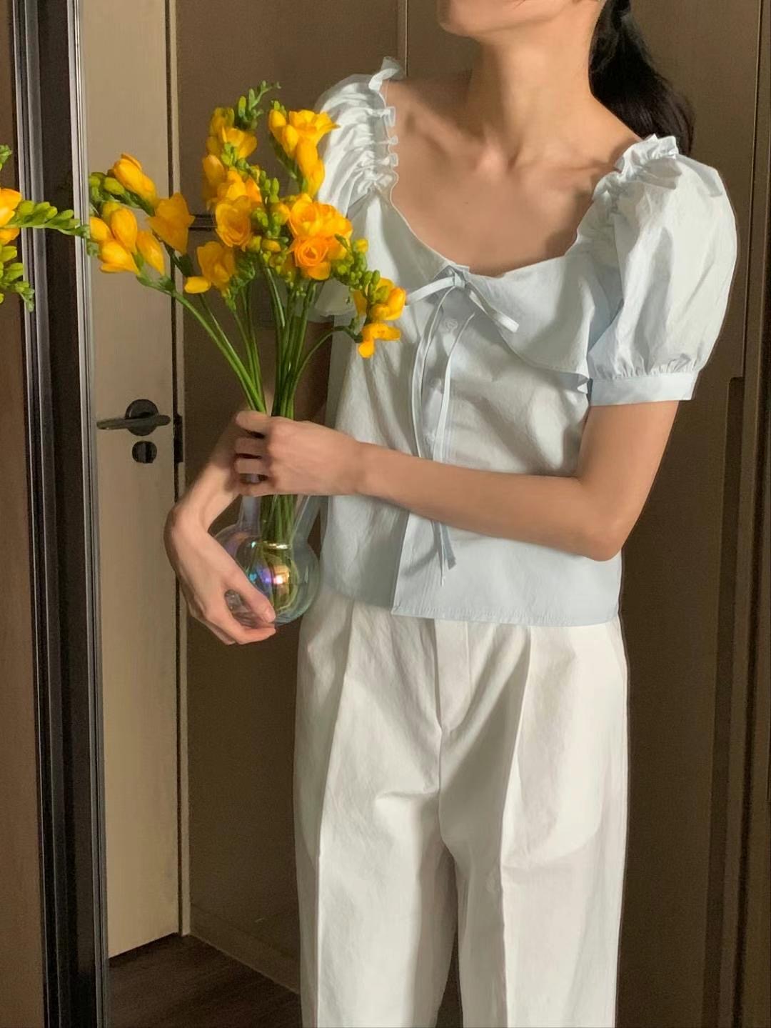 FLUTTER東大門㊣實拍女士新款休閑人氣推薦真品熱賣襯衫蕾絲衫FLUTTER/INOUF襯衫/蕾絲衫