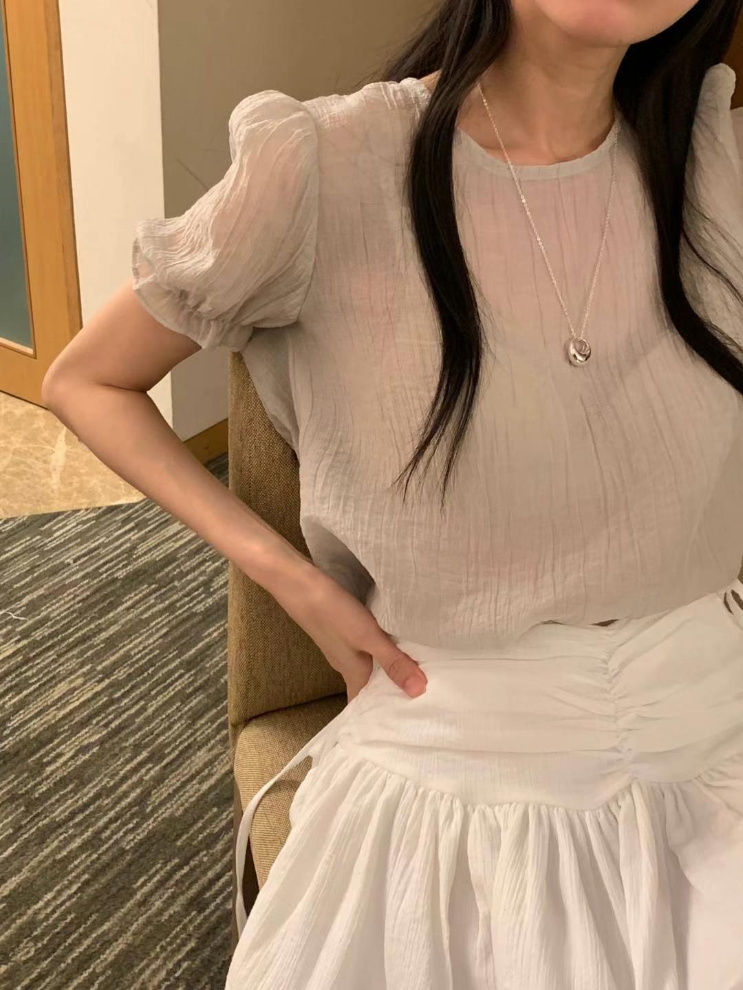 FLUTTER東大門㊣直郵女士新品職業時尚推薦熱賣25春夏襯衫蕾絲衫FLUTTER/INOUF襯衫/蕾絲衫