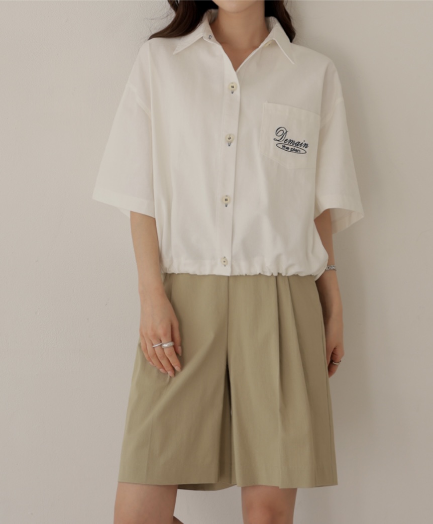 I BLLE東大門㊣代購女士新款人氣休閑25春夏襯衫蕾絲衫刺繡棉質I BLLE襯衫/蕾絲衫