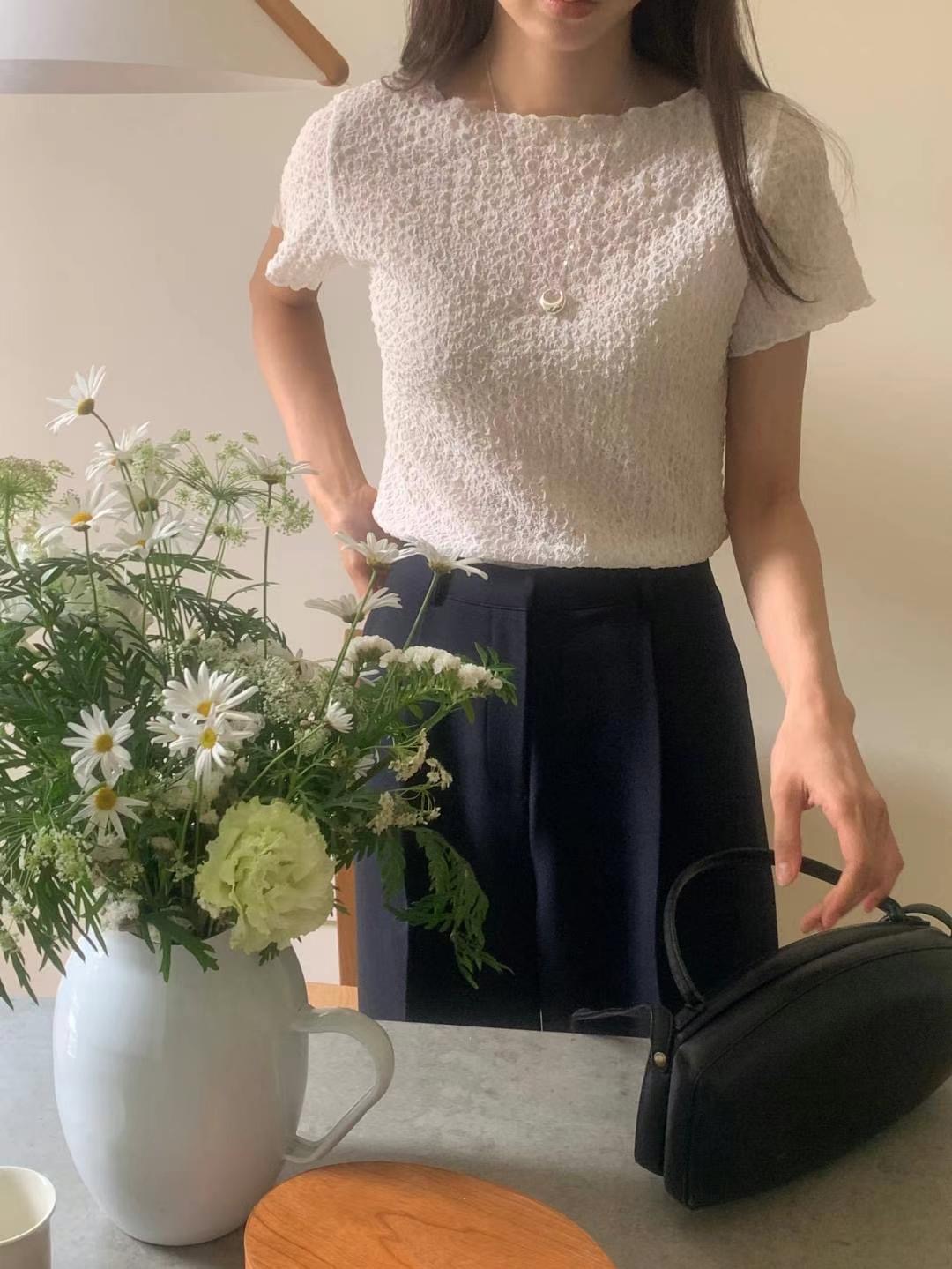 FLUTTER韓國代購㊣女裝新品時尚推薦熱賣職業25春夏人氣T恤FLUTTER/INOUFT恤