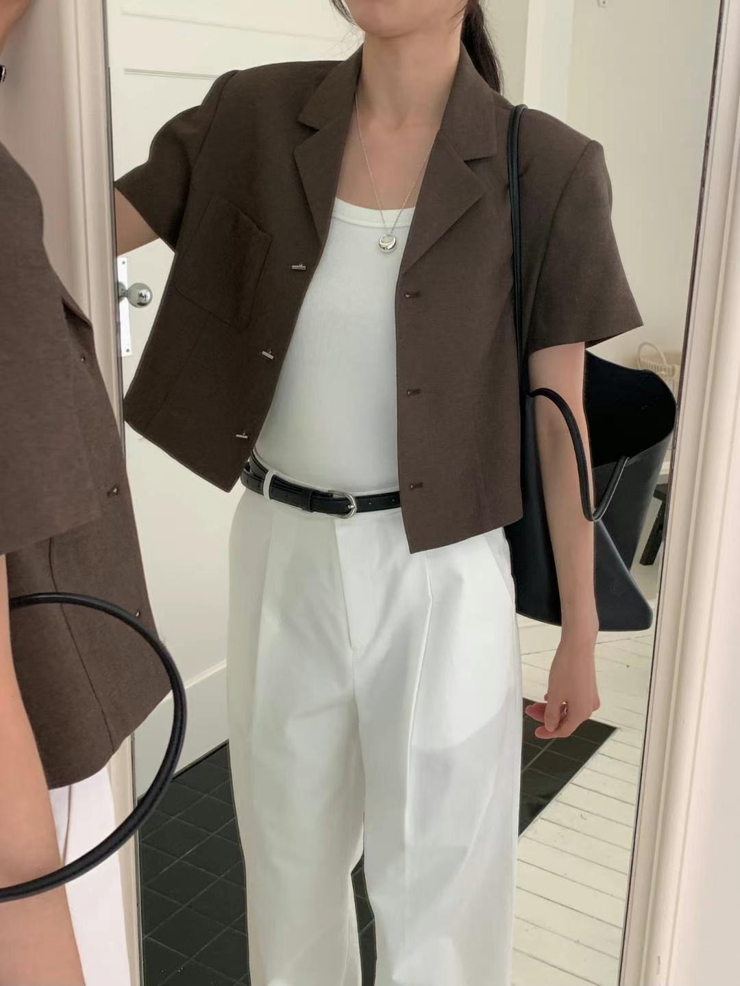 FLUTTER東大門㊣代購女士新品時尚25春夏職業休閑推薦熱賣夾克FLUTTER/INOUF夾克圖色2