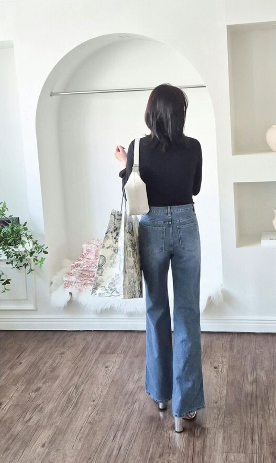 BLOCK韓國代購㊣女裝新款真品時尚人氣推薦熱賣職業休閑牛仔褲BLOCK牛仔褲