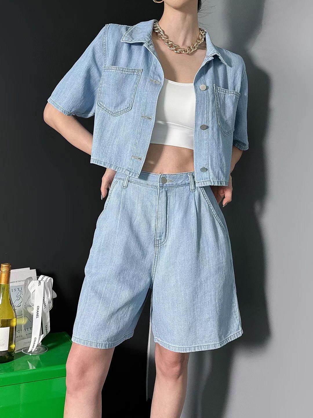 BLOCK東大門㊣實拍女裝新品推薦時尚25春夏職業休閑真品夾克BLOCK夾克圖色2