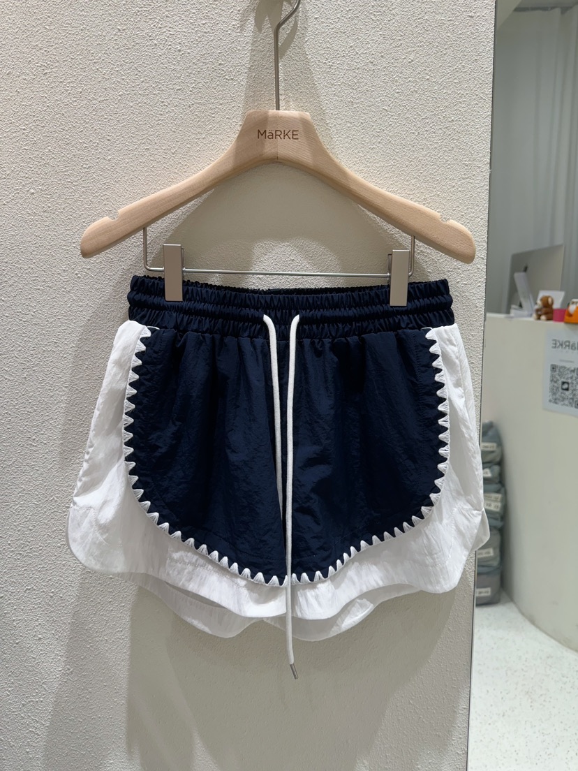 MARKE-P東大門㊣實拍女士新品休閑推薦25春夏熱賣短褲刺繡MARKE-P短褲圖色2