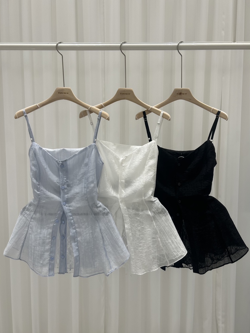 IF YOU SAY SO韓國代購㊣女士新品25春夏時尚人氣吊帶背心IF YOU SAY SO吊帶/背心