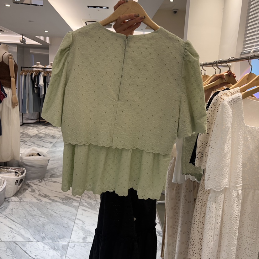 A韓國直郵㊣女裝新品25春夏熱賣真品時尚推薦休閑襯衫蕾絲衫A STORE襯衫/蕾絲衫