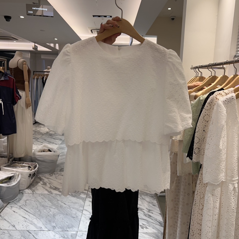 A韓國直郵㊣女裝新品25春夏熱賣真品時尚推薦休閑襯衫蕾絲衫A STORE襯衫/蕾絲衫圖色2