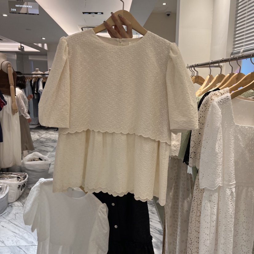 A韓國直郵㊣女裝新品25春夏熱賣真品時尚推薦休閑襯衫蕾絲衫A STORE襯衫/蕾絲衫圖色4