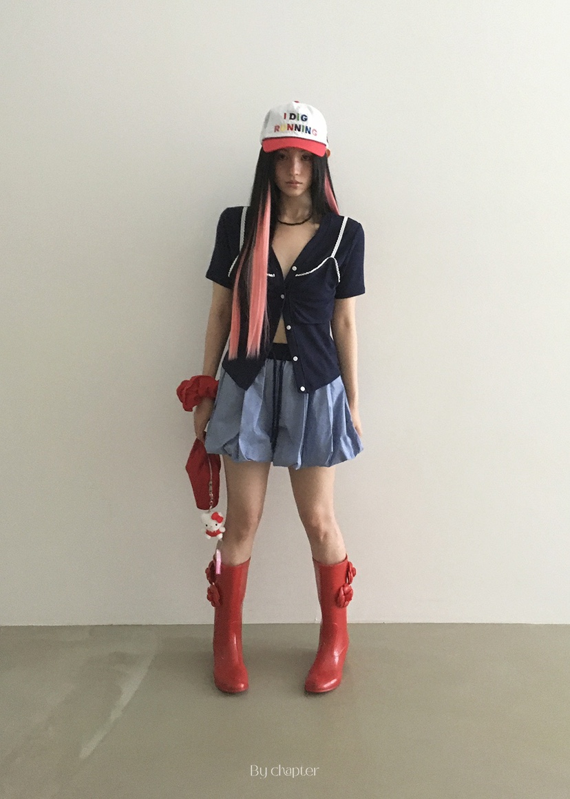 BY CHAPTER韓國直郵㊣女士新款真品時尚職業T恤假兩件開衫ChapterT恤