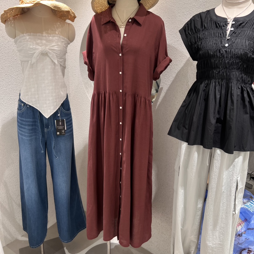 SSEMIENNE東大門㊣實拍女裝新品25春夏休閑真品職業連衣裙亞麻SSEMIENNE連衣裙