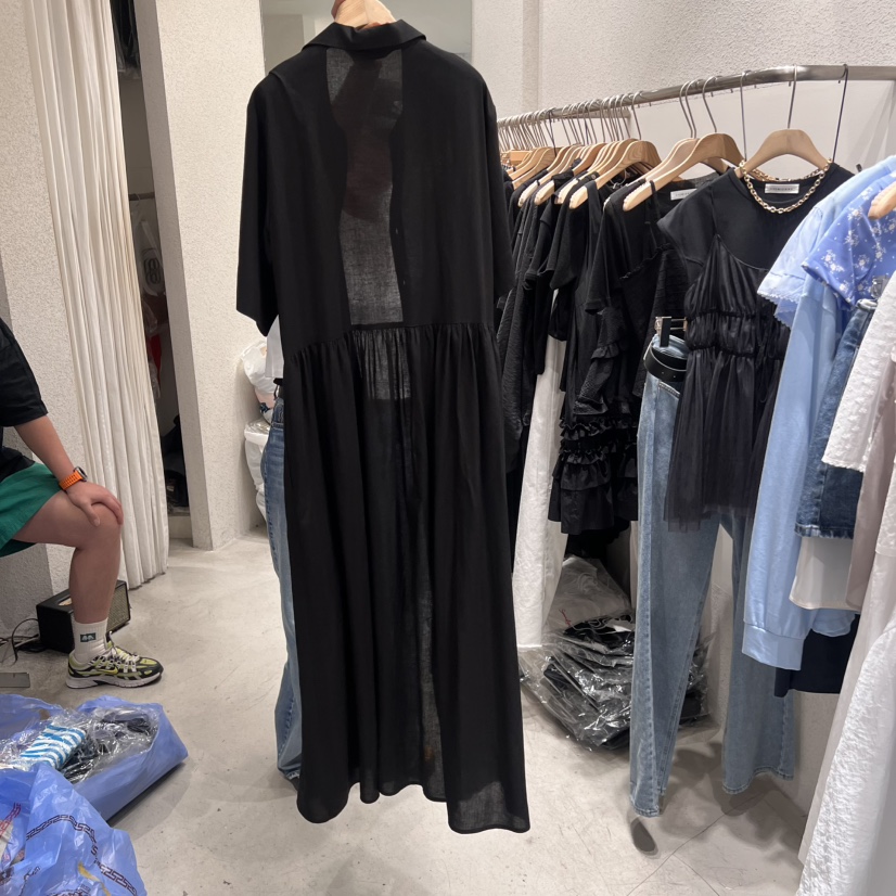 SSEMIENNE東大門㊣實拍女裝新品25春夏休閑真品職業連衣裙亞麻SSEMIENNE連衣裙