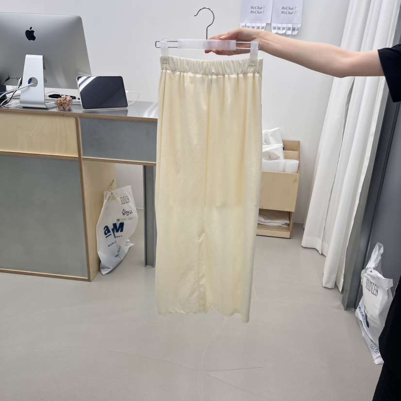 STAINLESS韓國代購㊣女裝新品職業休閑時尚半身裙中短裙亞麻STAINLESS半身裙/中短裙